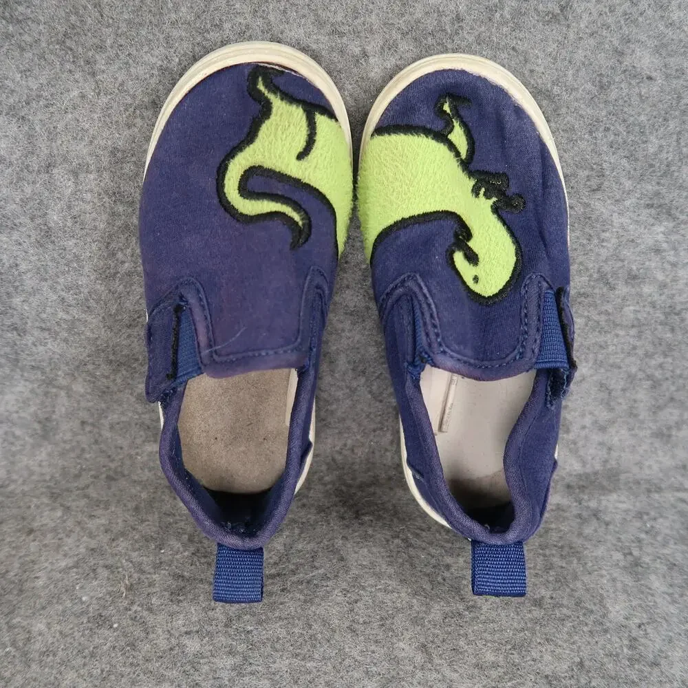 Wonder Nation Shoes Baby Toddler 6 Sneaker Slip On Dino Mite Dinosaur Blue Green_8